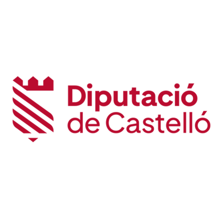 Logo de la Diputación de Castellón, con una corona y rayas en rojo y blanco.